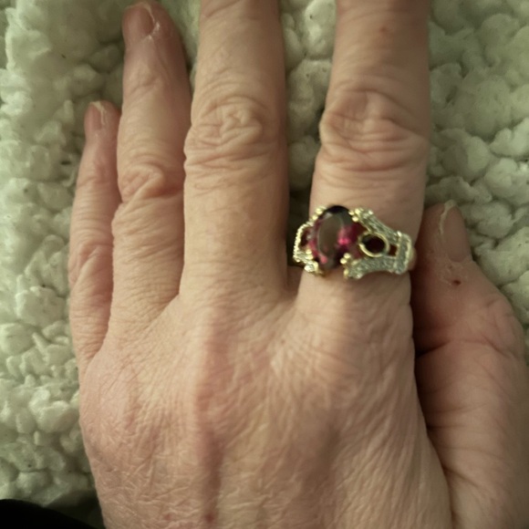 NEW 14K 4.3 gm SOLID GOLD Raspberry Rhodonite
Garnet White Diamond 3.2… - Picture 11 of 11